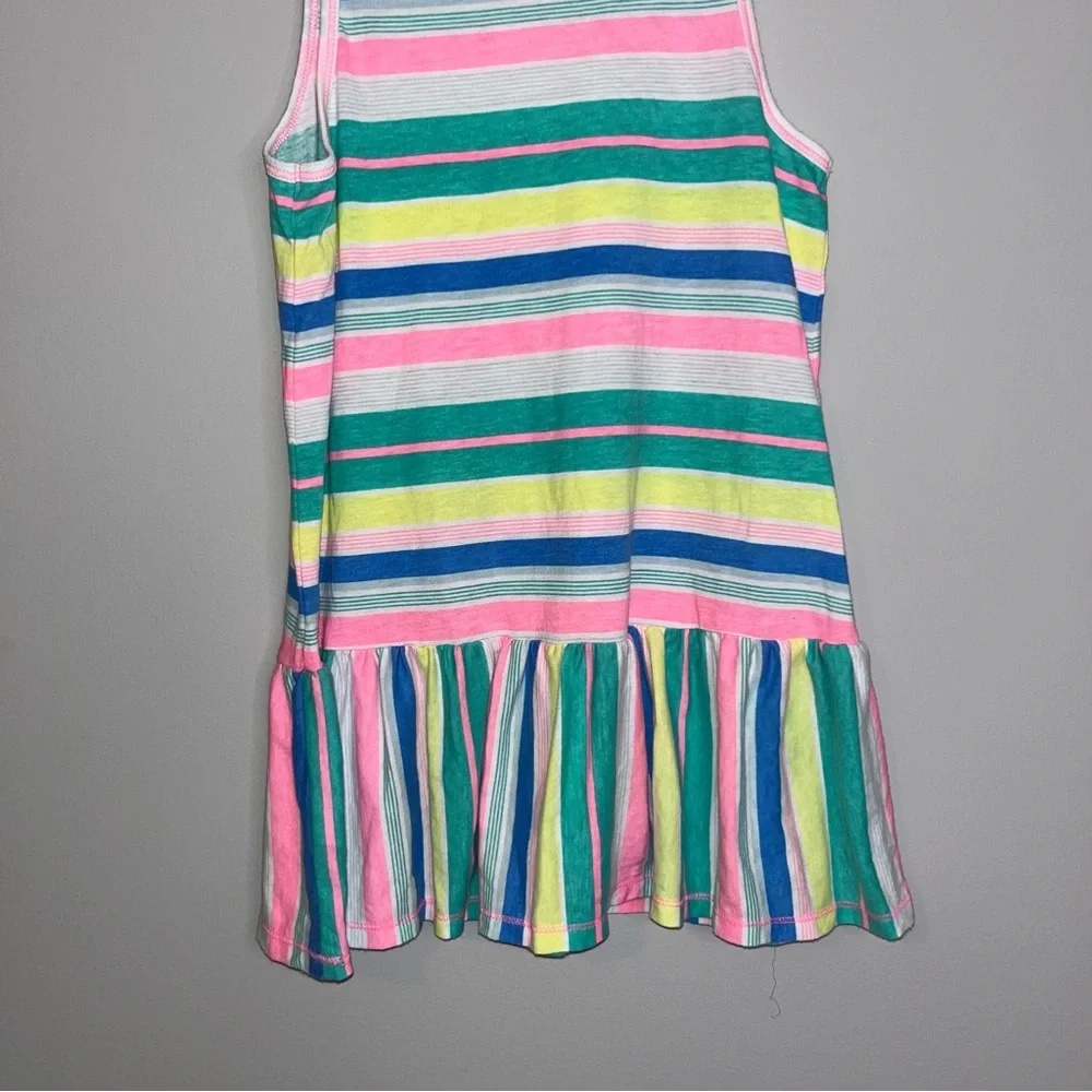 Cat & Jack Pink and Green Striped Tank Top XL 14/16